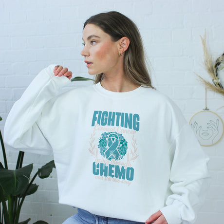 Fighting Cervical Cancer Adult Sweatshirt