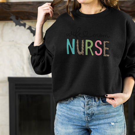 Wife Mom Nurse Adult Sweatshirt