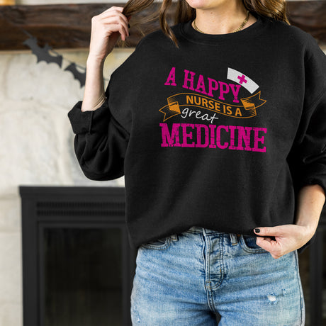 A Happy Nurses Is A Great Medicine Adult Sweatshirt