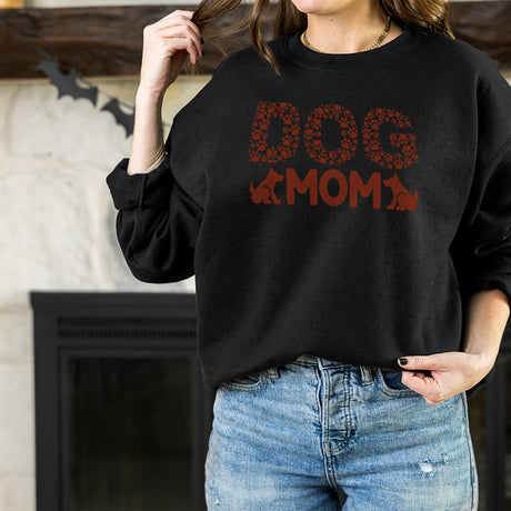 Dog Mom with Paws Adult Sweatshirt