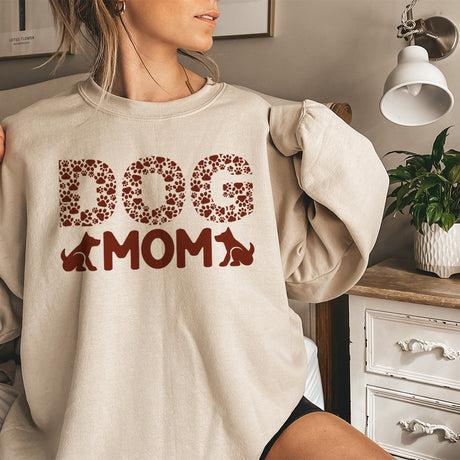 Dog Mom with Paws Adult Sweatshirt