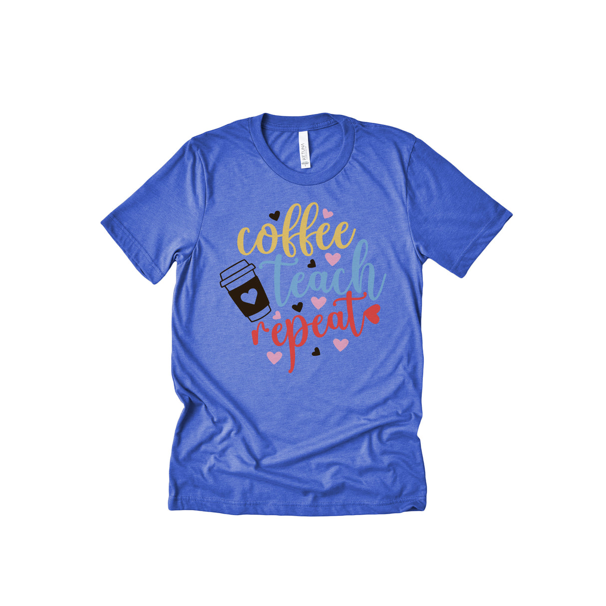 Coffee Teach Repeat Adult T-Shirt