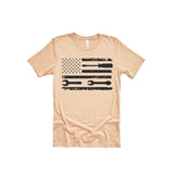 Mechanical Engineer American Flag Adult T-Shirt