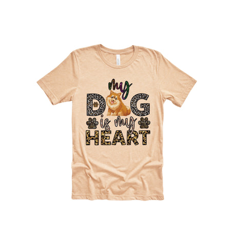 My Dog Is My Heart Adult T-Shirt