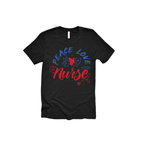 Peace Love Nurse Unisex Adult T-Shirt
