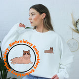 Cat Embroidery Adult Unisex Sweatshirt
