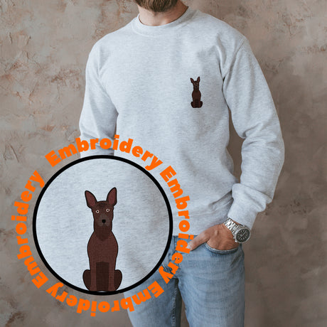Xoloitzcuintle Dog Embroidery Adult Unisex Sweatshirt