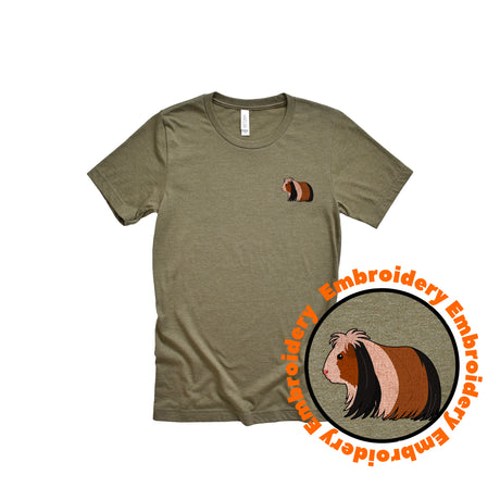 Coronet Guinea Pig Embroidery Adult Unisex T-Shirt