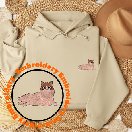 Cat Embroidery Adult Unisex Sweatshirt
