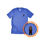 Bear Adult Embroidery T-Shirt