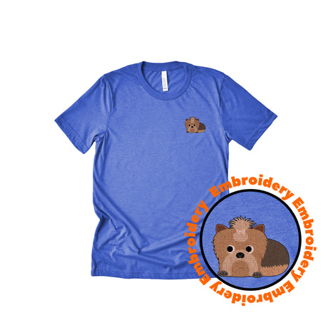 Lazy Dog Embroidery Adult Unisex T-Shirt
