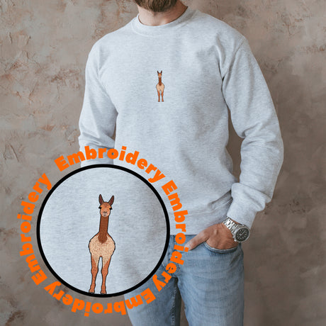 Vicuna Embroidery Adult Unisex Sweatshirt