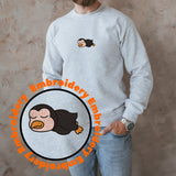 Lazy Penguin Embroidery Adult Sweatshirt