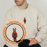 Baudet Du Poitou Donkey Embroidery Adult Sweatshirt