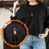 Spectacled Bear Embroidery Adult Unisex Sweatshirt
