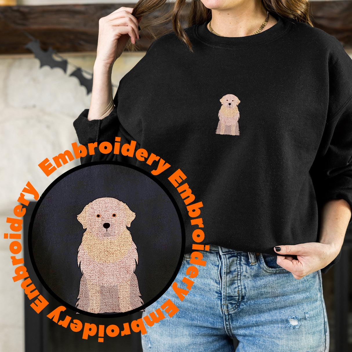 Great Pyrenees Embroidery Unisex Adult Sweatshirt