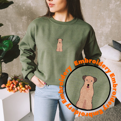 Soft Coated Wheaton Terrier Dog Embroidery Adult Unisex Sweatshirt