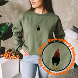 Asil Cockerel Embroidery Adult Unisex Sweatshirt