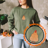 Orpington Chicken Embroidery Adult Unisex Sweatshirt