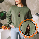 Spectacled Bear Embroidery Adult Unisex Sweatshirt