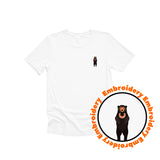 Bear Adult Embroidery T-Shirt