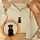 Rottweiler Dog Embroidery Adult Unisex Sweatshirt